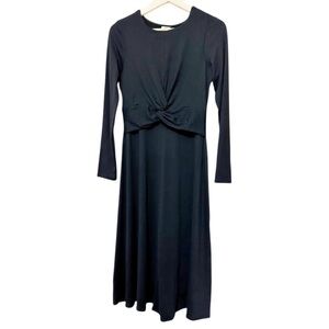 NWT A New Day Elegant Black Long Sleeve Dress